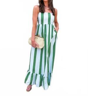 NEW TCEC garden party maxi dress in green